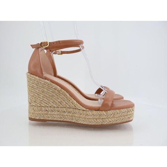 Stuart Weitzman Women Brown Nudist Wedge Espadrille Sandal Shoes Size 8.5 C Wide - Picture 3 of 14